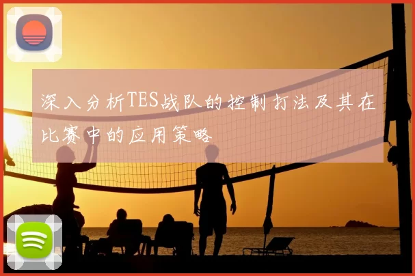 深入分析TES战队的控制打法及其在比赛中的应用策略